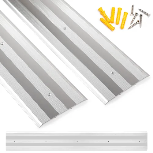 Vista 8 de Aluminum Threshold Strip, 5″Wide Floor Transition Strip for Doorways Negro
