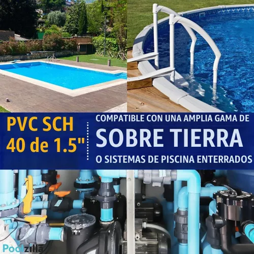 Vista 3 de Poolzilla Clorador automático - Alimentador de cloro en línea - Depósito