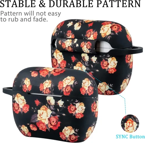 Vista 3 de Funda de Airpod Pro de silicona suave - Funda de estuche de carga de LitoDream para AirPods Pro de Apple, lindo protector de estuche para mujeres