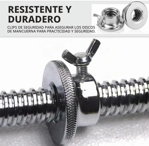Vista 4 de 2 Uds tuerca antideslizante 0.984 in barra estándar Spin-Lock Collars Tornillo Abrazaderas Dumbell Levantamiento de pesas