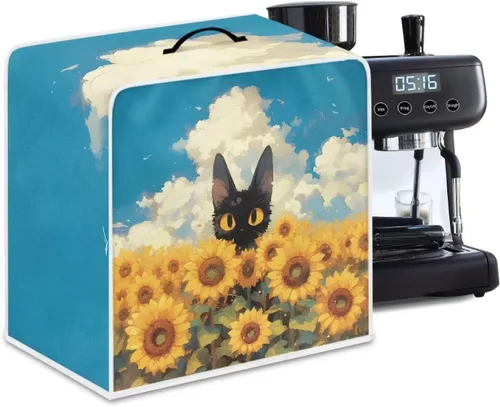 Vista 27 de Cubiertas para máquina de café con mango superior, resistentes a las manchas, para mezclador, compatible con la mayoría de cafeteras