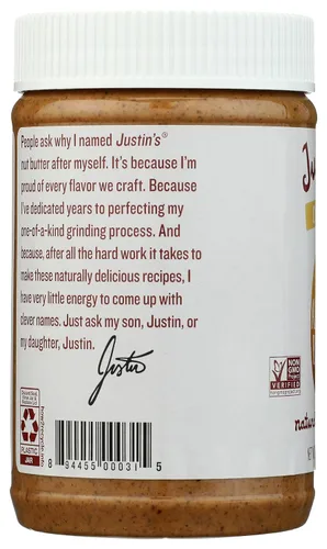 Vista 5 de Justin's, Tarro clásico de mantequilla de almendras, 16 onzas