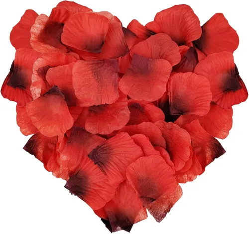 Vista 14 de JHFGJGH 500 Piezas Pétalos de Rosa Negros Exquisitos, Pétalos de Rosa de Seda de Imitación, Pétalos de Flores Artificiales para Noches Románticas