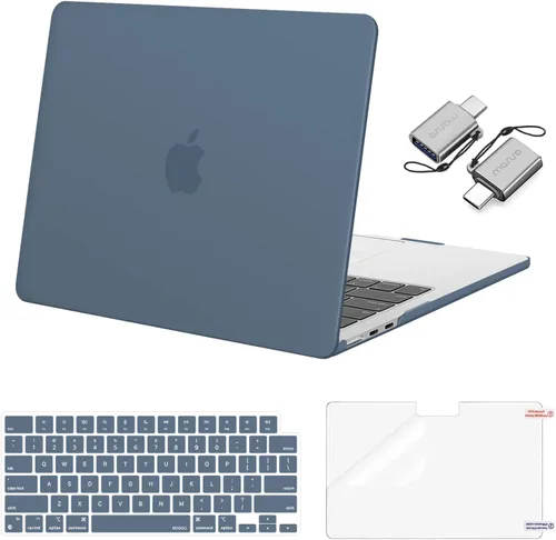 Vista 27 de Mosiso Funda para MacBook Air de 13 y 13.6 pulgadas, 2024, 2023 y 2022, M3 A3113, M2 A2681, Touch ID, carcasa rígida, cubierta de teclado, protector