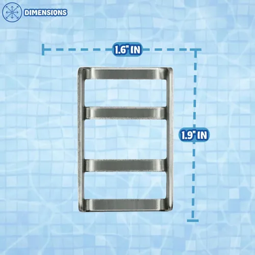 Vista 2 de PZ-Pool-Buckle-Master, Plateado, 2" x 1.25