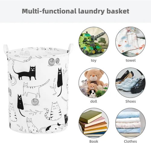 Vista 6 de Cesta plegable para ropa sucia para bebé, para guardería, niñas, niños, cesta de ropa sucia, portátil, alta, plegable, linda, cesta organizadora