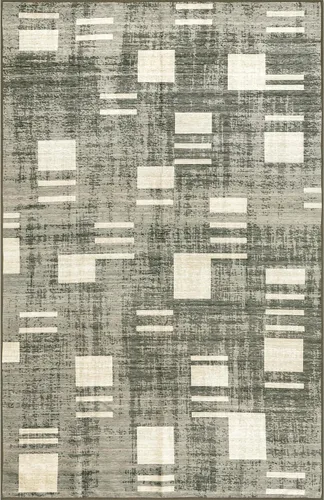 Vista 6 de nuLOOM Taja - Alfombra geométrica de transición lavable a máquina, 4 x 6, gris Taja Gris