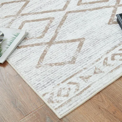 Vista 6 de jinchan Alfombra marroquí de pasillo 2x6 - Alfombra lavable a máquina para cocina, alfombra moderna geométrica, suave, de pelo bajo, alfombra ligera