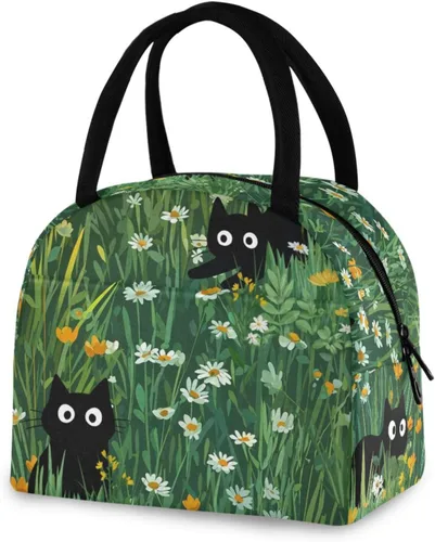 Vista 24 de Bolsa de almuerzo Axolotl para mujeres, hombres y niños, lonchera aislada reutilizable para oficina, trabajo, escuela, picnic, caminata Reusable