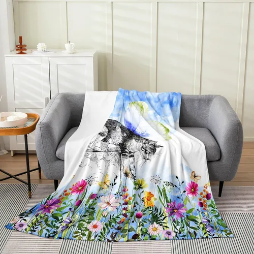 Vista 6 de Erosebridal Highland - Manta de vaca de 40 x 50 pulgadas, diseño de rosas para niños, niñas, niños, adolescentes, adultos, animales salvajes