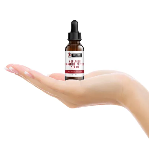 Vista 4 de Suero peptídico potenciador de colágeno: sintetiza todos los principales tipos de colágeno, mejora la firmeza, suavidad y reduce las arrugas - 1 oz.