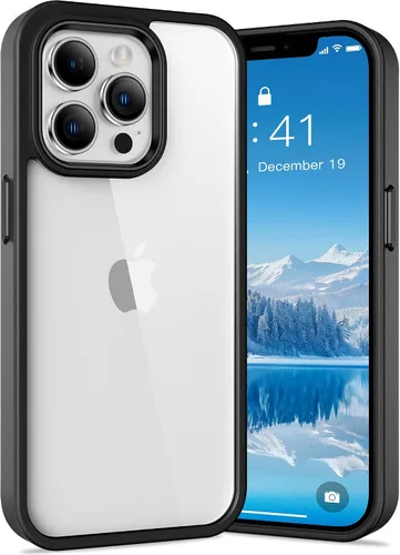 Vista 47 de Vakoo Funda transparente para iPhone 11 Pro Max, antiamarilleo, color negro