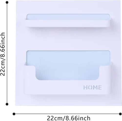 Vista 3 de Bright Life - Estante organizador de mesita de noche para dormitorio, dormitorio, habitación, para organizar auriculares, controles remotos, vidrio