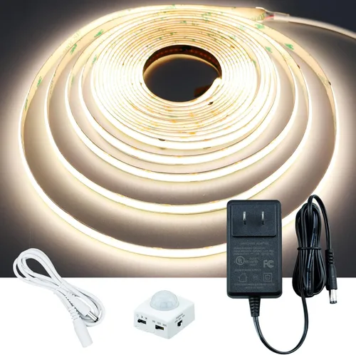 Vista 10 de GOMING Tira de luz LED COB con sensor de movimiento, 16.4 pies