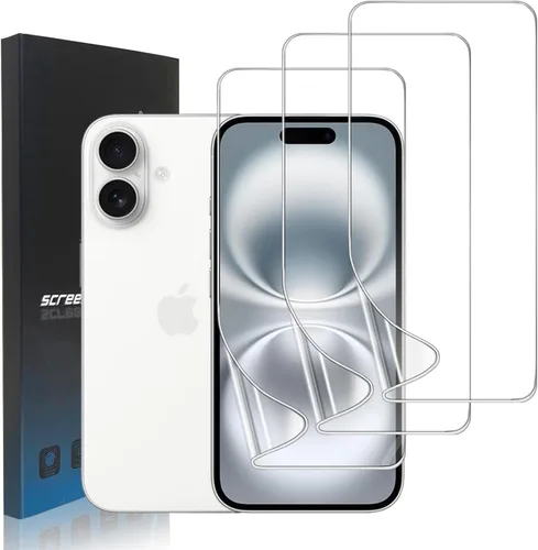 Vista 12 de Paquete de 3 protectores de pantalla de película de hidrogel para iPhone 13/iPhone 13 Pro, protector de pantalla de TPU suave HD para iPhone 13/13
