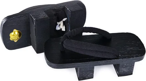 Vista 4 de Zuecos japoneses de madera con calcetines Tabi para hombres y mujeres