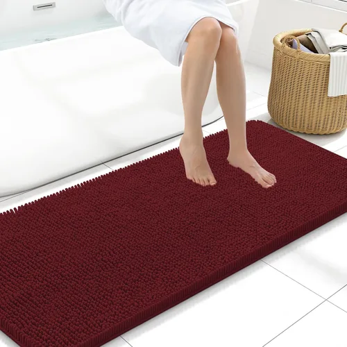 Vista 51 de Arotive Alfombras de baño de felpilla extrasuaves y absorbentes, de 24 x 16 pulgadas, lavables a máquina, parte trasera de goma antideslizante