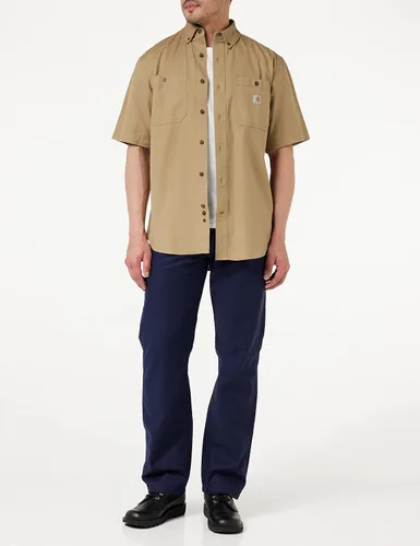 Vista 2 de Carhartt Pantalón de trabajo de lona de ajuste relajado y flexible para hombre