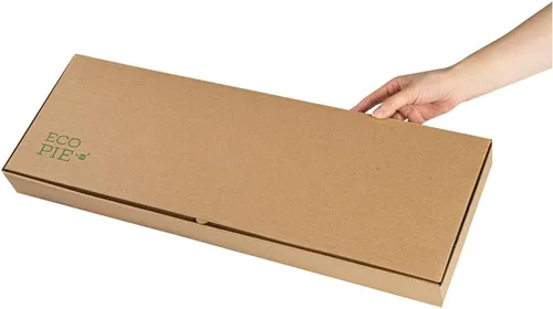 Vista 138 de Restaurantware - Cajas para pizza, 50 unidades, 14 x 7 x 1.5 pulgadas, embalaje de papel de cartón corrugado con bloqueo de pestañas, resistente a