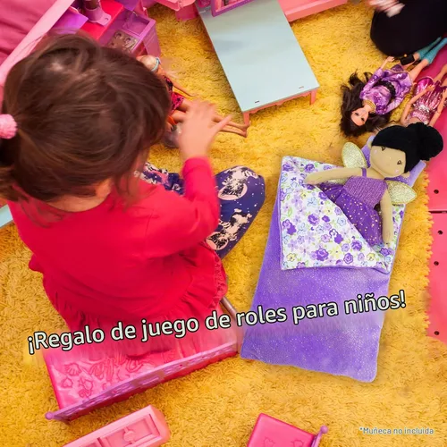 Vista 6 de June Garden Cozy Dream - Saco de dormir reversible para muñeca, juego de 2 piezas, accesorio para muñeca con almohada, se adapta a muñecas American