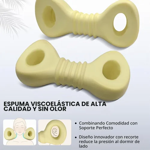 Vista 4 de Almohada Cervical de Rodillo para el Cuello, Di Adiós al Dolor de Cuello, Almohada de Soporte de Cuello para Viaje para Dormir de Lado, Almohada