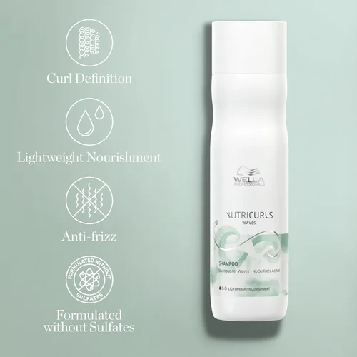 Vista 6 de WELLA PROFESSIONALS Nutricurls Champú para Ondas Formulado con Complejo Nutritivo Nutricurls Nutricurls Nutrir y Define Sin Sulfatos
