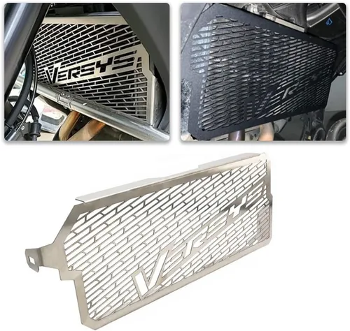 Vista 9 de Piezas de motocicleta para KLE650 VERSYS 650 Versys650 2015 2016 2017 2018 2019 2020 2021 Protector de radiador Protector de parrilla (negro)