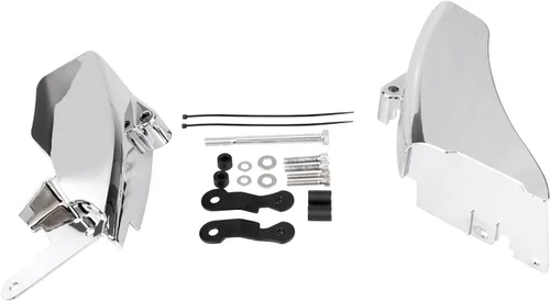 Vista 4 de Kit de cubierta de protector térmico para motocicleta ABS de marco medio para deflector de aire para modelos Harley Dyna 2006-2022, cromo