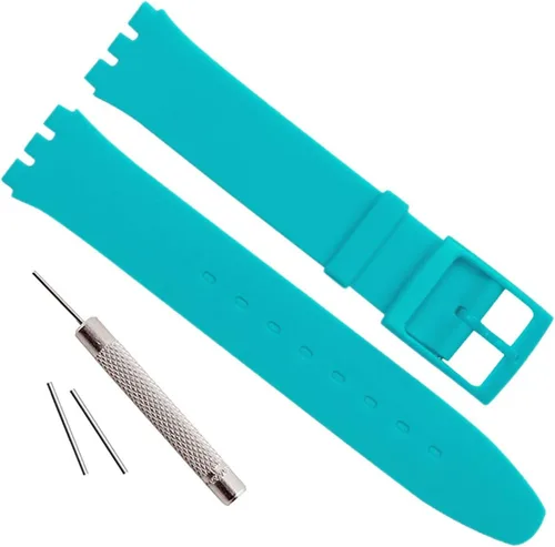 Vista 25 de GreenOlive Correa de reloj ultrafina de repuesto, resistente al agua, de silicona para la serie Swatch Skin