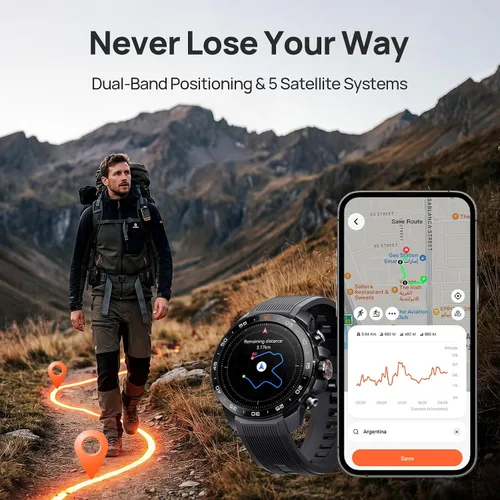 Vista 5 de mibro GS Explorer S Reloj inteligente resistente de cerámica para hombres