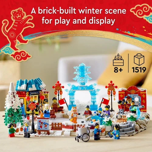 Vista 2 de LEGO Kit de construcción del Festival de Hielo Lunar New Year 80109; juguete de regalo para niños de 8 años en adelante; juego de construcción