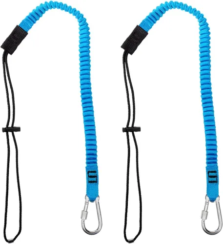 Vista 5 de Palmer Safety Cordón para herramientas con mosquetón individual y extremo de bucle ajustable, máxima resistencia de 15.0 libras, 52 pulgadas