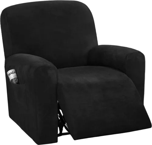 Vista 27 de H.VERSAILTEX Fundas elásticas de terciopelo para sillón reclinable, 6 piezas, fundas para loveseat reclinable de 2 cojines, fundas para sofá