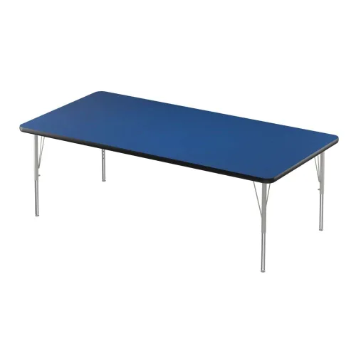 Vista 20 de Correll - Mesa rectangular de actividades para el aula de 30 x 60 pulgadas, altura ajustable (19-29 pulgadas), parte superior de granito gris, borde