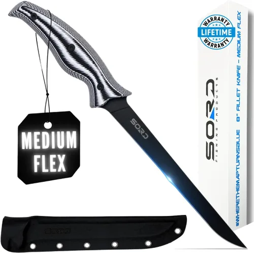 Vista 10 de SORD - Cuchillo de pesca – Cuchillo utilitario de 5 pulgadas para pesca y caza – Equipo de caza de hoja fija y equipo de pesca – Incluye funda Kydex