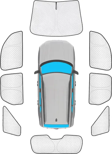 Vista 17 de KMF 6 piezas de parasoles gruesos para Mazda 3 Hatchback (No Sedán) 2014-2018 Accesorios, parasoles completos para parabrisas y ventanas de coche