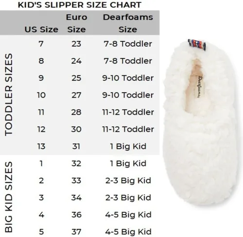 Vista 5 de Dearfoams Pantuflas lavables Skye Pile con espalda cerrada para niños