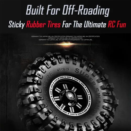 Vista 7 de Lifehead - Neumáticos de goma de 1.9 pulgadas para 1/10 RC Crawler Car TRAXXAS TRX4 TRX6 Axial SCX10 90046 90047 SCX10 III AXI03007 Tamiya CC01 D90