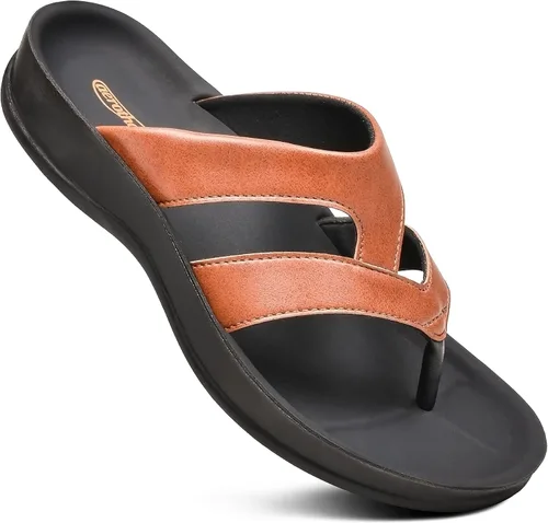 Vista 19 de AEROTHOTIC - Sandalias de verano con soporte de arco, ortopédicas, con tiras, cómodas, con almohadilla suave, antideslizantes, con poste