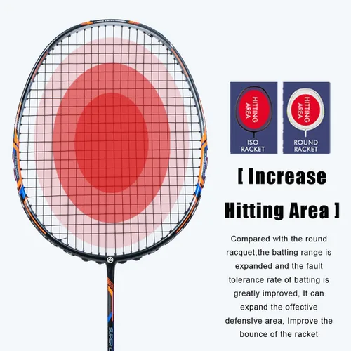 Vista 3 de GJ 10U G5 - Raqueta de bádminton profesional de fibra de carbono completa con caja de regalo, raqueta de bádminton para deportes al aire libre