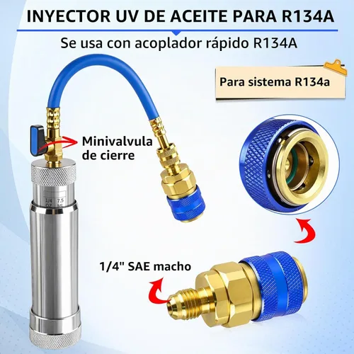 Vista 5 de Inyector de tinte de CA 1234YF con válvula de bola de cierre
