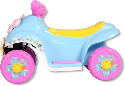 Vista 3 de Peppa Pig - Cuatrimoto eléctrico de 6 V, con licencia oficial, accionamiento con botón, diseño seguro y estable de 4 ruedas, juguete para niños