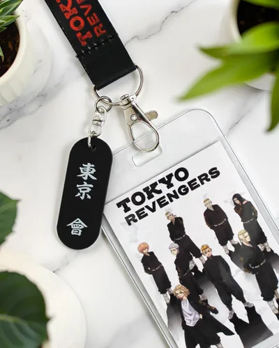 Vista 5 de Tokyo Revengers - Llavero con colgante de goma para identificación de anime
