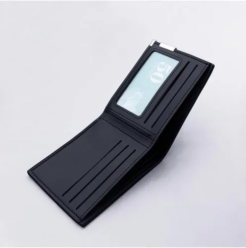 Vista 2 de Renil Billetera delgada plegable para hombre con bloqueo RFID para tarjetas de crédito, Negro -, Classic
