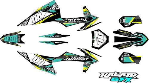Vista 7 de Kit de gráficos para KTM Enduro 4-Stroke 250 XC-F, 350 XC-F y 450 XC-F años 2019, 2020, 2021 y 2022 Rugged Series Magenta 16 Mil - Adhesivo