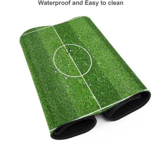 Vista 4 de Alfombrilla de escritorio grande para juegos con estampado de fútbol, alfombrilla de ratón grande para campo de fútbol