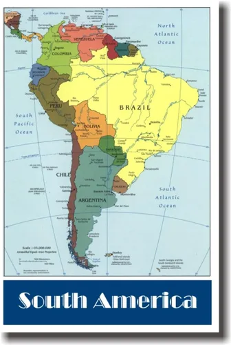 Vista 7 de Set de carteles de mapa de los continentes 7