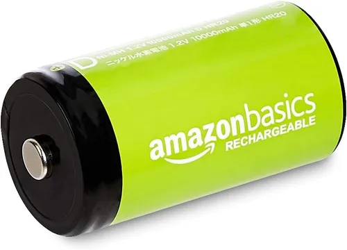 Vista 2 de Amazon Basics Baterías recargables de celda D, paquete de 4, NiMH, 10000 mAh, recarga hasta 1000 veces y precargadas