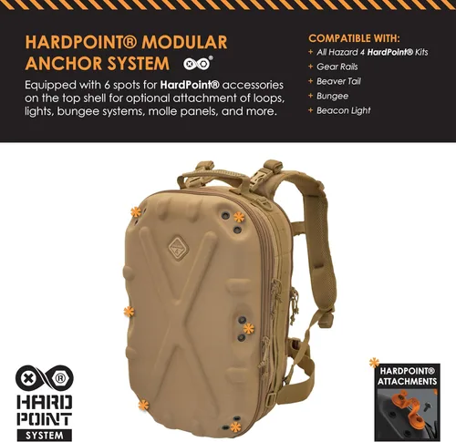 Vista 3 de HAZARD 4 Mochila unisex para adultos Coyote