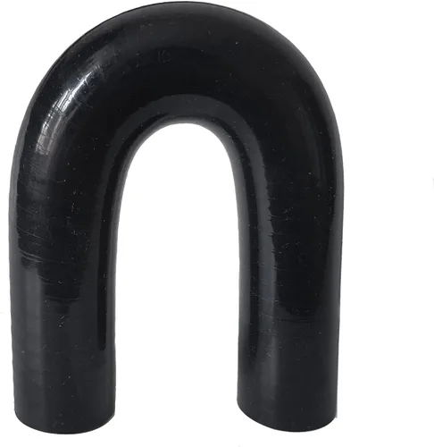 Vista 2 de ID 1" pulgadas 0.984 in manguera de acoplador forma de curva U codo de 180 grados alta temperatura 4 capas de silicona reforzada intercooler